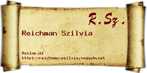 Reichman Szilvia névjegykártya